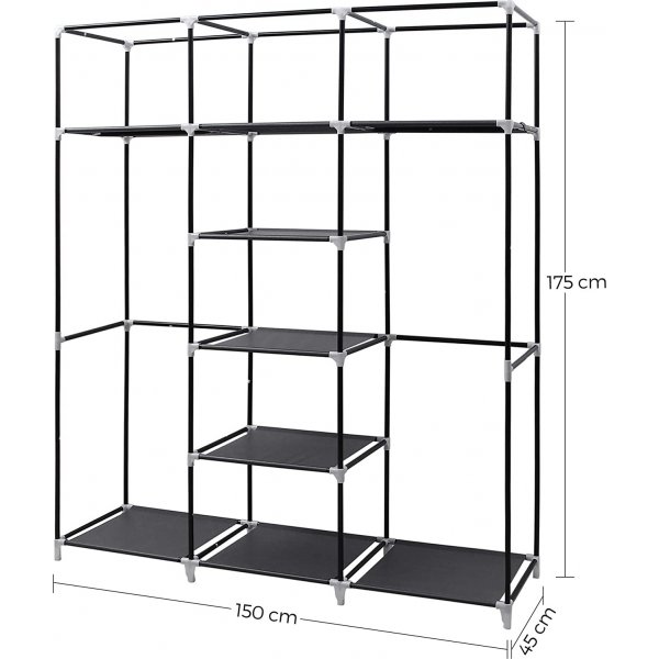Katerina garderobe 150 x 175 cm - Sort Katerina garderobe 150 x 175 cm - Sort