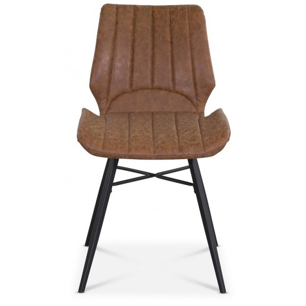 Unique spisestol i vintage kunstlær - Brun Unique spisestol i vintage kunstlær - Brun