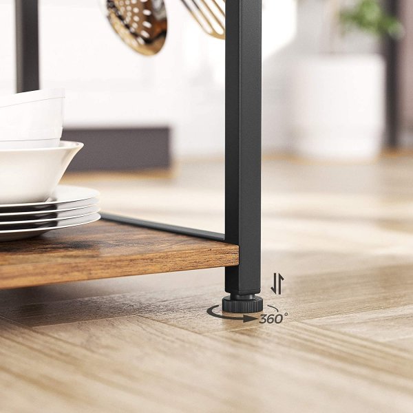 Barak kj�kkenhylle 90 cm - Brun/sort