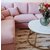 Accent sofabord rundt 85 - Hvit marmor / Messingfarget
