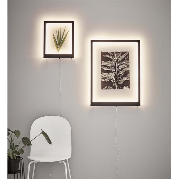 Frame vegglampe 41 x 33 cm - Svart