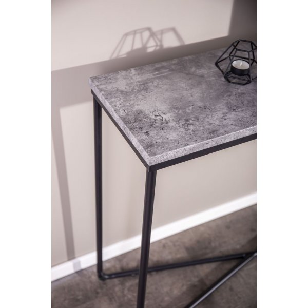 Avlastningsbord Addison - Hvit / Betongimitasjon