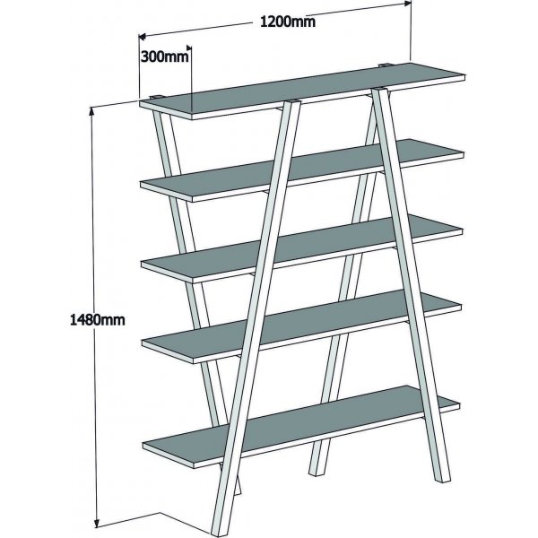 Perla bokhylle - Valnøtt Perla bokhylle - Valnøtt