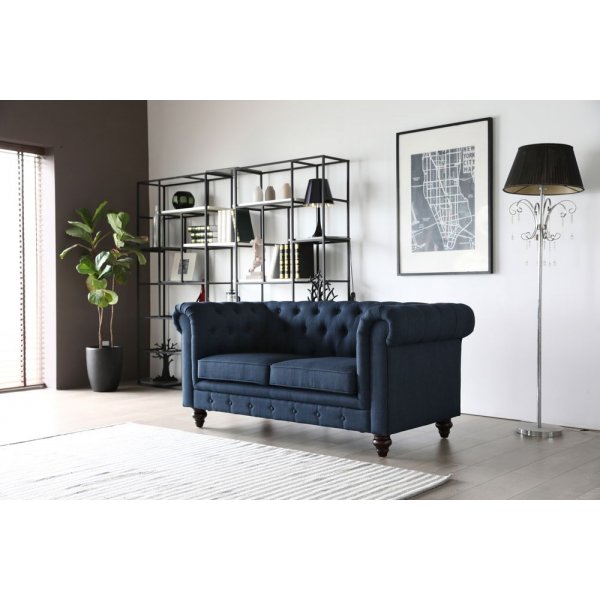 Herron 2-seters chesterfield-sofa - Bl