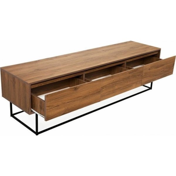 Lupin mediebenk, 180 cm - Valnøtt/svart Lupin mediebenk, 180 cm - Valnøtt/svart