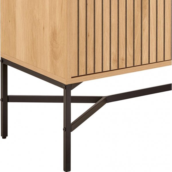 Jaipur skjenk - Eik/matt sort Jaipur skjenk - Eik/matt sort