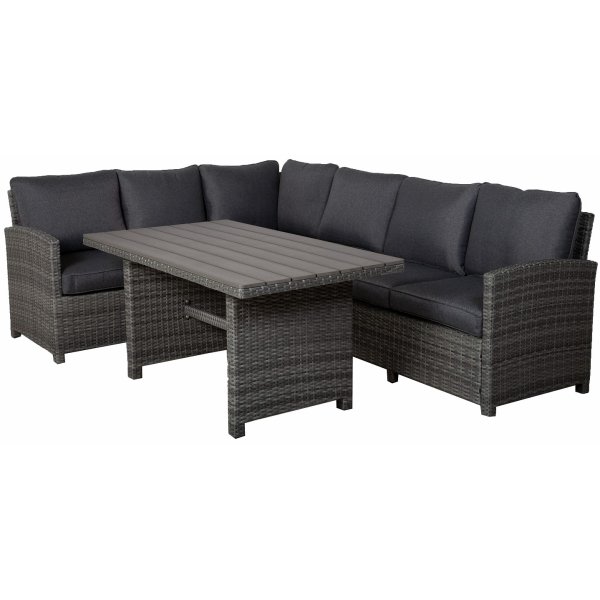 Torekov loungegruppe hjørnesofa med bord 2H3 - Grå Torekov loungegruppe hjørnesofa med bord 2H3 - Grå