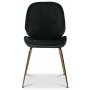 Deco velvet stol - Grnn / Messing