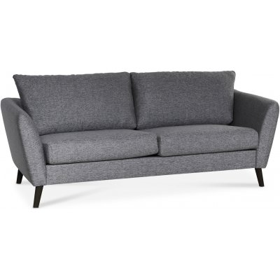 Country 2-seter sofa - Gr (stoff) / Svarte ben + Mbelpleiesett for tekstiler