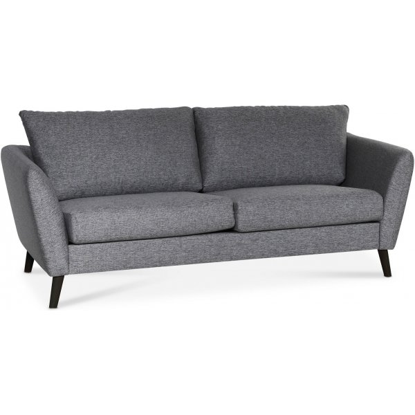Country 2-seter sofa - Gr (stoff) / Svarte ben