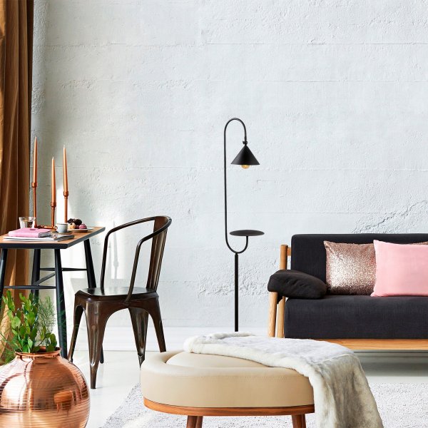 Like gulvlampe 4 - Svart/gull Like gulvlampe 4 - Svart/gull