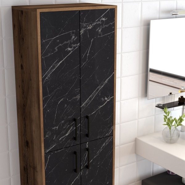 Berlin skap - Valnøtt/svart marmor Berlin skap - Valnøtt/svart marmor