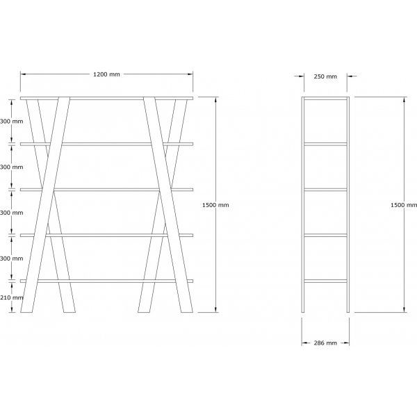Conde bokhylle - Safir eik Conde bokhylle - Safir eik