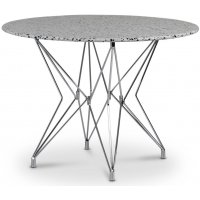 Zoo spisebord Ø105 cm - Krom / Terrazzo Cosmos Zoo spisebord Ø105 cm - Krom / Terrazzo Cosmos