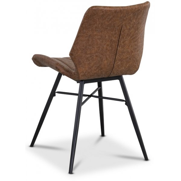 Unique spisestol i vintage kunstlær - Brun Unique spisestol i vintage kunstlær - Brun