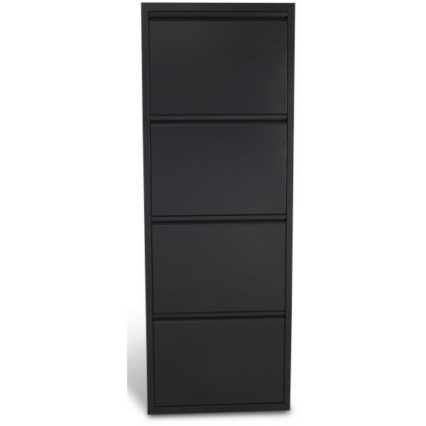Ramsj skoskap hyde 140 cm - Svart metall