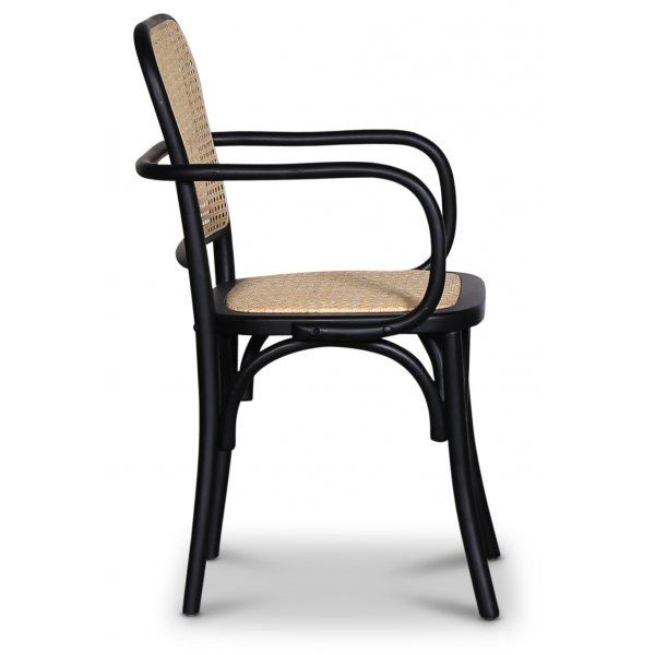 Malmby karmstol av byetre - Svart/rotting + Mbelftter