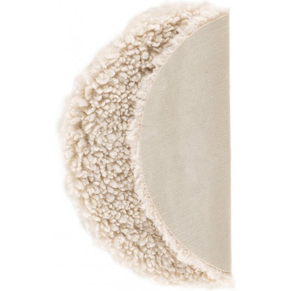 Katy stolpute 34 cm - Hvit saueskinnsimitasjon