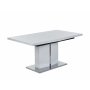 Rartliff spisebord 160-200 cm uttrekkbart - Hvit / Metall