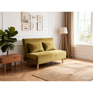 Sovesofa Helsingborg - Gul fløyel | 193 cm Sovesofa Helsingborg - Gul fløyel | 193 cm