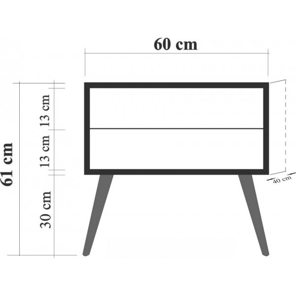 City Form nattbord - Beige