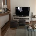 Kundebilde Sittepuff Isabelle 42Ø cm - Grå/Messing