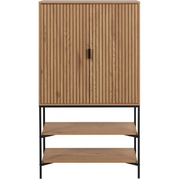 Jaipur skap - Natur/matt sort