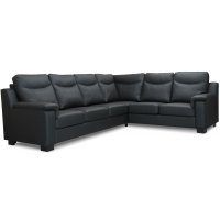 Atlas hjørnesofa med høy rygg (5 personer) - Svart (PU) Atlas hjørnesofa med høy rygg (5 personer) - Svart (PU)