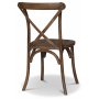 Paris vintage stol med kryss - Vintage brun