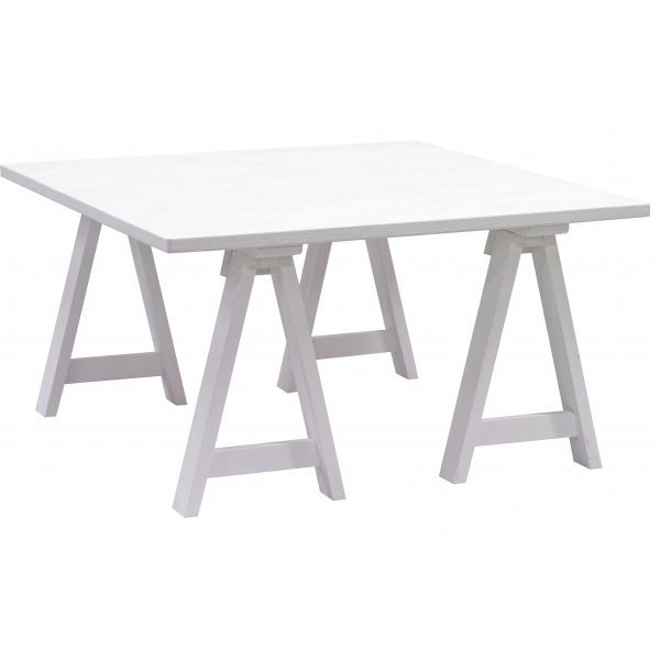 Ziro Hvitt Sofabord 90x90 cm + Mbelftter