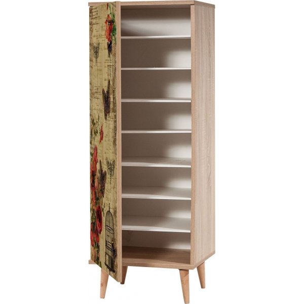 Filinta skoskap med sommerfugler - Sonoma eik Filinta skoskap med sommerfugler - Sonoma eik