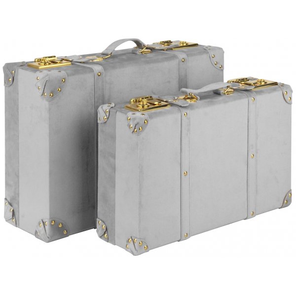 Petit koffert, sett med 2 stk - Gr (Flyel) + Tekstilrens for mbler