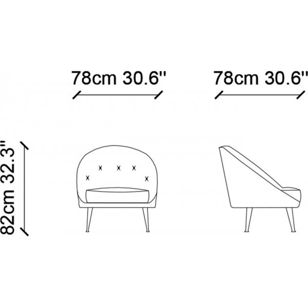 Matilda lenestol - Petroleumsblå Matilda lenestol - Petroleumsblå