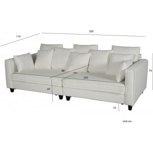 Sofa 250 cm - Brandy