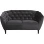 Felicia 2-seter sofa - Mrkegr (Flyel)