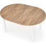 Spisegruppe Berivan 102-142 cm eik/hvit med 4 Industry-stoler i brstet stl