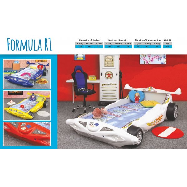 F-1 bil Philips barneseng - Alle farger! F-1 bil Philips barneseng - Alle farger!