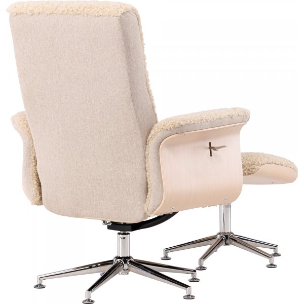 Hagön hvilestol med fotskammel - Whitewash + Flekkfjerner for møbler Hagön hvilestol med fotskammel - Whitewash + Flekkfjerner for møbler