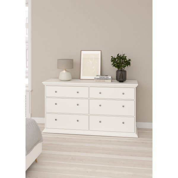 North Dobbel kommode med 6 skuffer