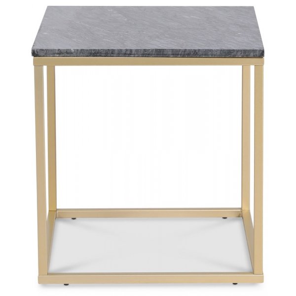Accent stuebord 50 - Gr marmor / Matt messing
