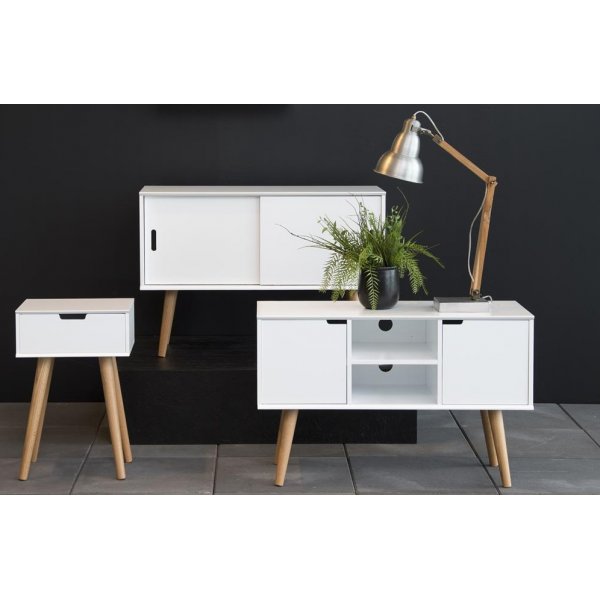 Allentown Tv-benk - Hvit