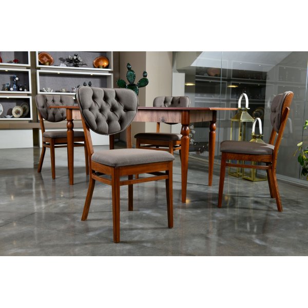 Oscar spisegruppe - Valnøtt/brun Oscar spisegruppe - Valnøtt/brun