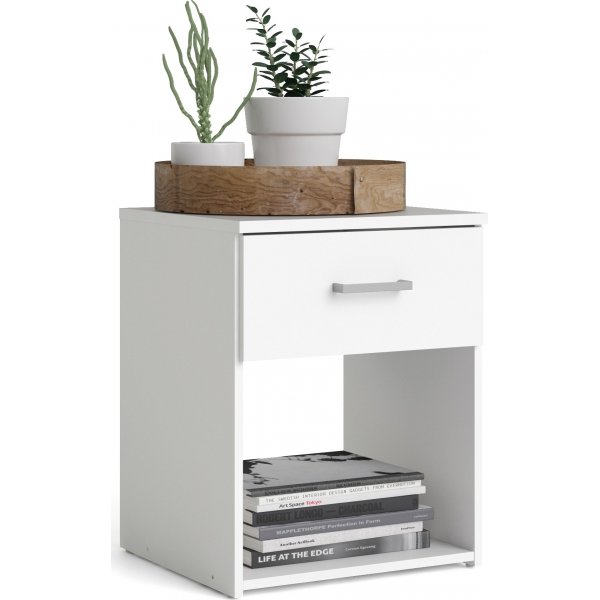 Space nattbord - Hvit