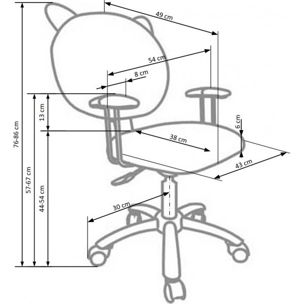 Karina barnestol - Rosa Karina barnestol - Rosa