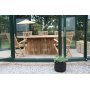 Salt spisegruppe for uteplassen ovalt spisebord 200 cm med 6 stk. karmstoler - Teak