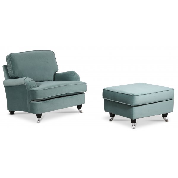 Kvarsebro Howard lenestol - Mintgrønn (Fløyel) Kvarsebro Howard lenestol - Mintgrønn (Fløyel)