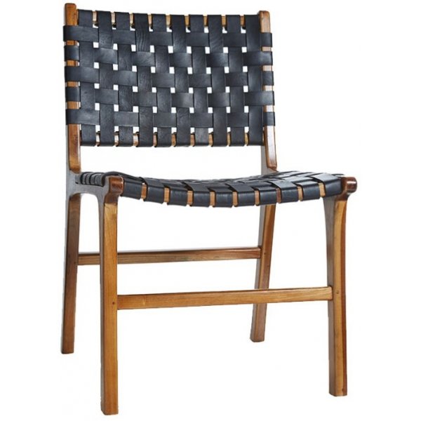 Porto stol - Svart / Teak