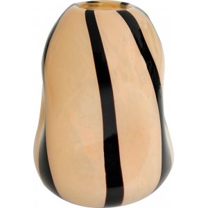 Metina glassvase - Beige/svart