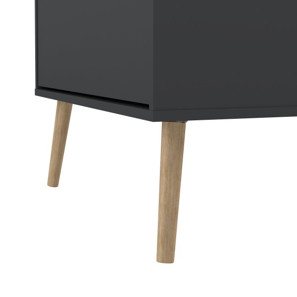 Skoskap Bodo | 3 foldedrer | Matt gr