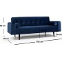 Derry 3-seters sofa - Marinebl